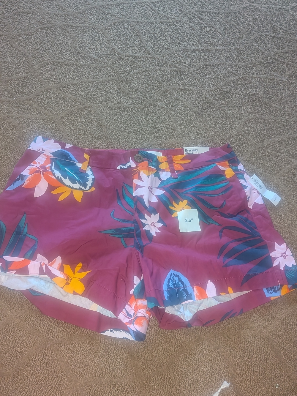 Old Navy Floral Tropical Print Shorts EVERYDAY SHORT NEW NWT WOMENS 6